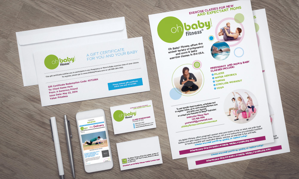 oh baby fitness brand identity design atlanta creative direction